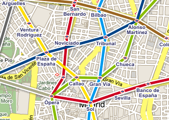 Metro de Madrid en Google Maps